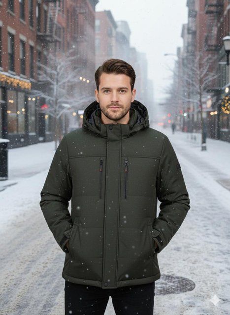 Мужская куртка еврозима 2372 хаки уценка, 48 2372 хакі уцінка, 48 фото