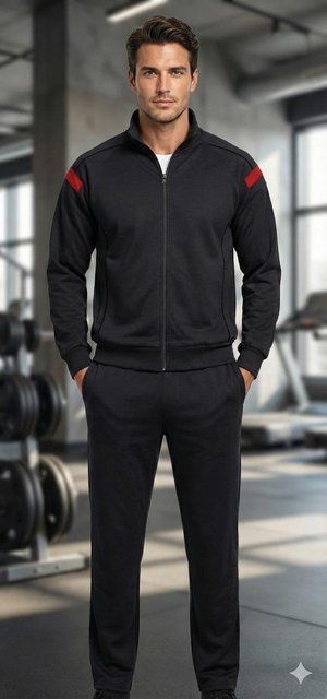 Спортивный костюм демисезонный мужской GODSEND 1710 черный уценка, M 1710 чорний уцінка, M фото