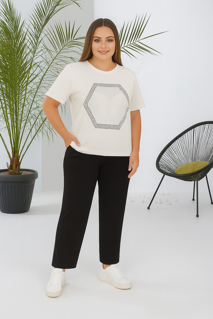 Женский костюм двойка 2089 св серый, 3XL 2089 св сірий, 3XL фото