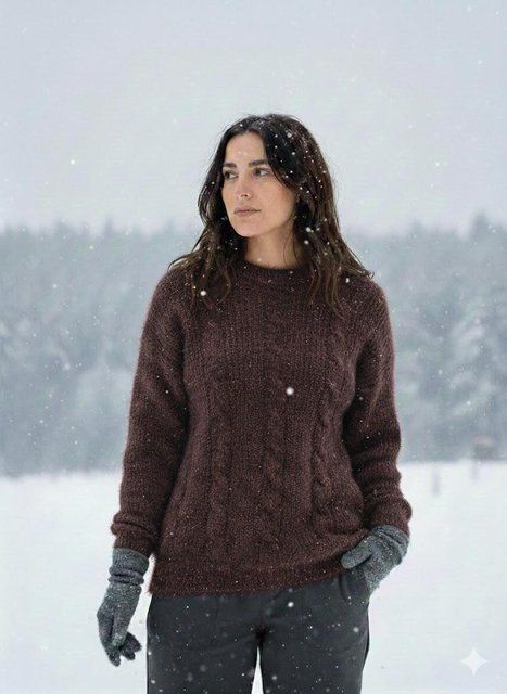 Жіноча кофта тепла ворсиста R 624 шоколадний, L-XL R 624 шоколадний, L-XL фото