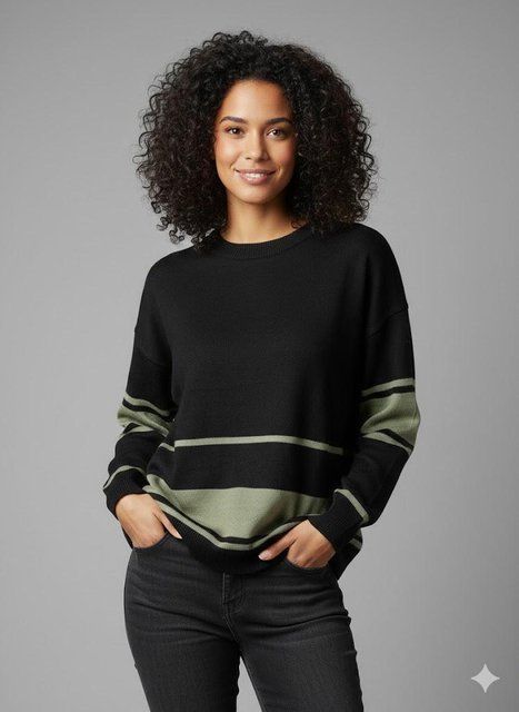 Жіноча кофта стильна вільна 126 чорна оливка, XL-2XL 126 чорна оливка, XL-2XL фото