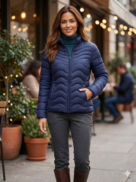 Демисезонная женская куртка на весну 909 темно-синяя, 46 909 темно-синя, 46 фото