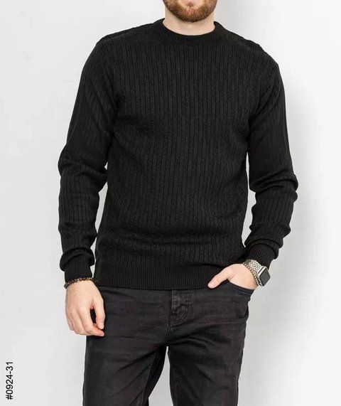 Чоловічий теплий светр 880 чорний, 2XL 880 чорний, 2XL фото