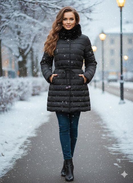 Жіноча зимова куртка 69 М чорна, 44 69 М чорна, 44 фото