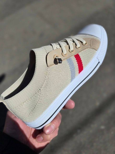 Кеды женские бежевые ткани, 36 B1091 BEIGE B1091 BEIGE, 36 фото