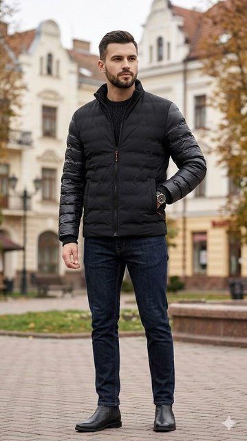 Куртка чоловіча демісезонна на весну 811 чорна, 54 811 чорна, 54 фото