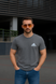 Мужская футболка 5503 темно-серая adidas, S 5503 темно-сіра адідас, S фото