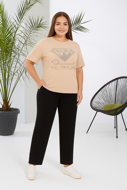 Женский костюм двойка 2088 какао, XL 2088 какао, XL фото